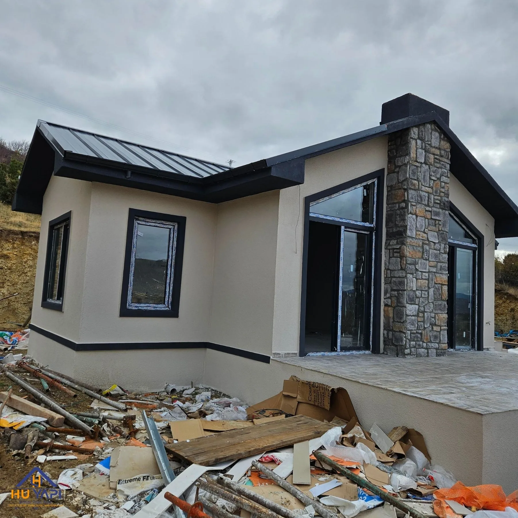 çelik villa 120 metrekare tek katlı