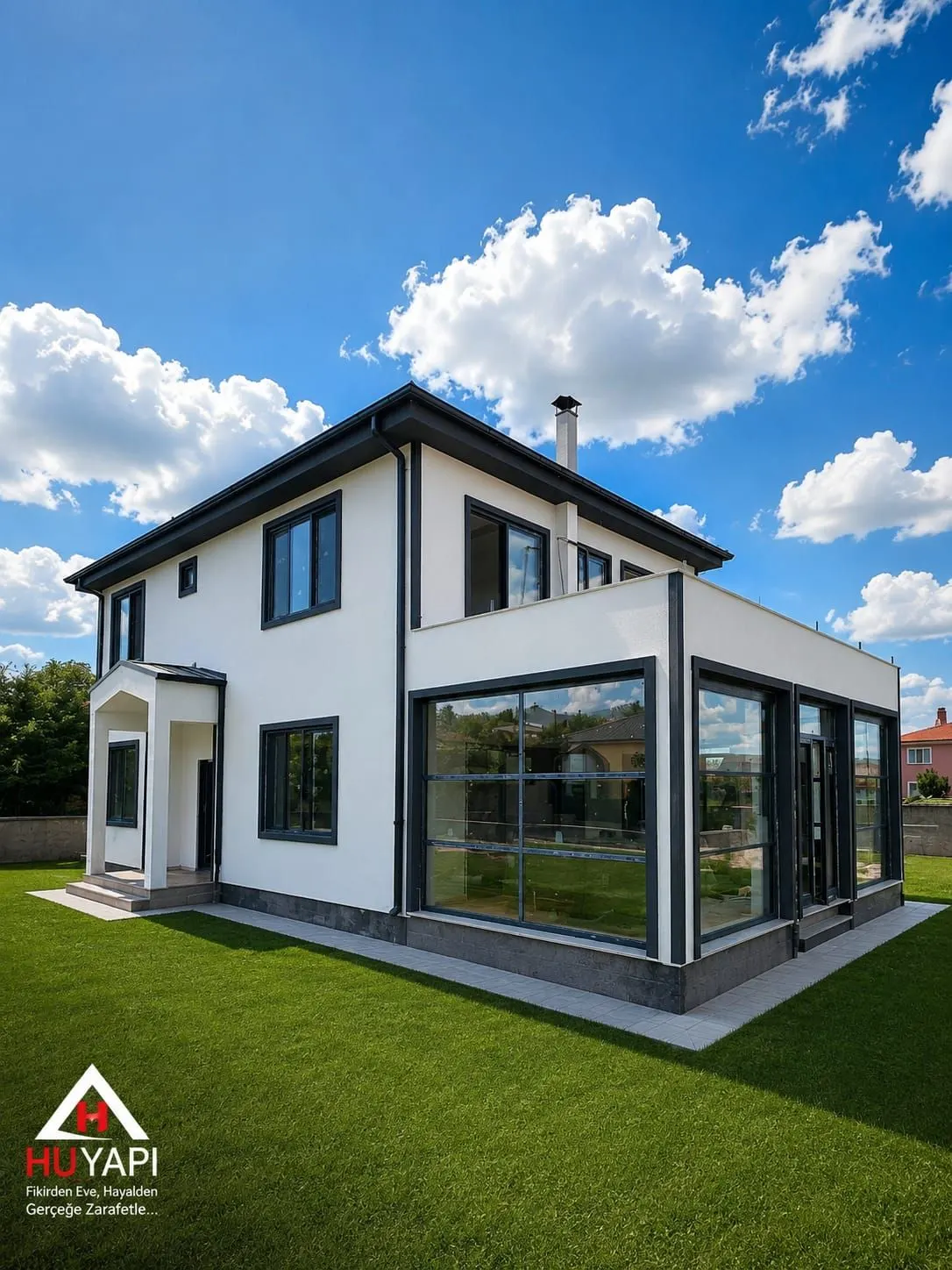 çelik ev 214 metrekare 2 katlı
